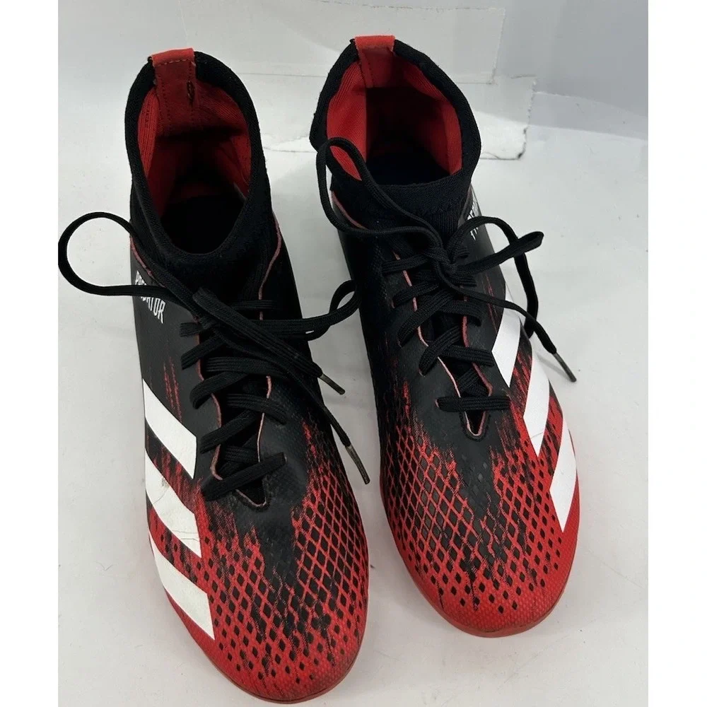 Adidas Predator 20.3 Firm Ground Soccer Cleats Black With Red Men's Size 5.5
